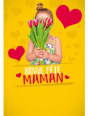 Affiches A3 (30x42 cm) Bonne Fête Maman petite fille