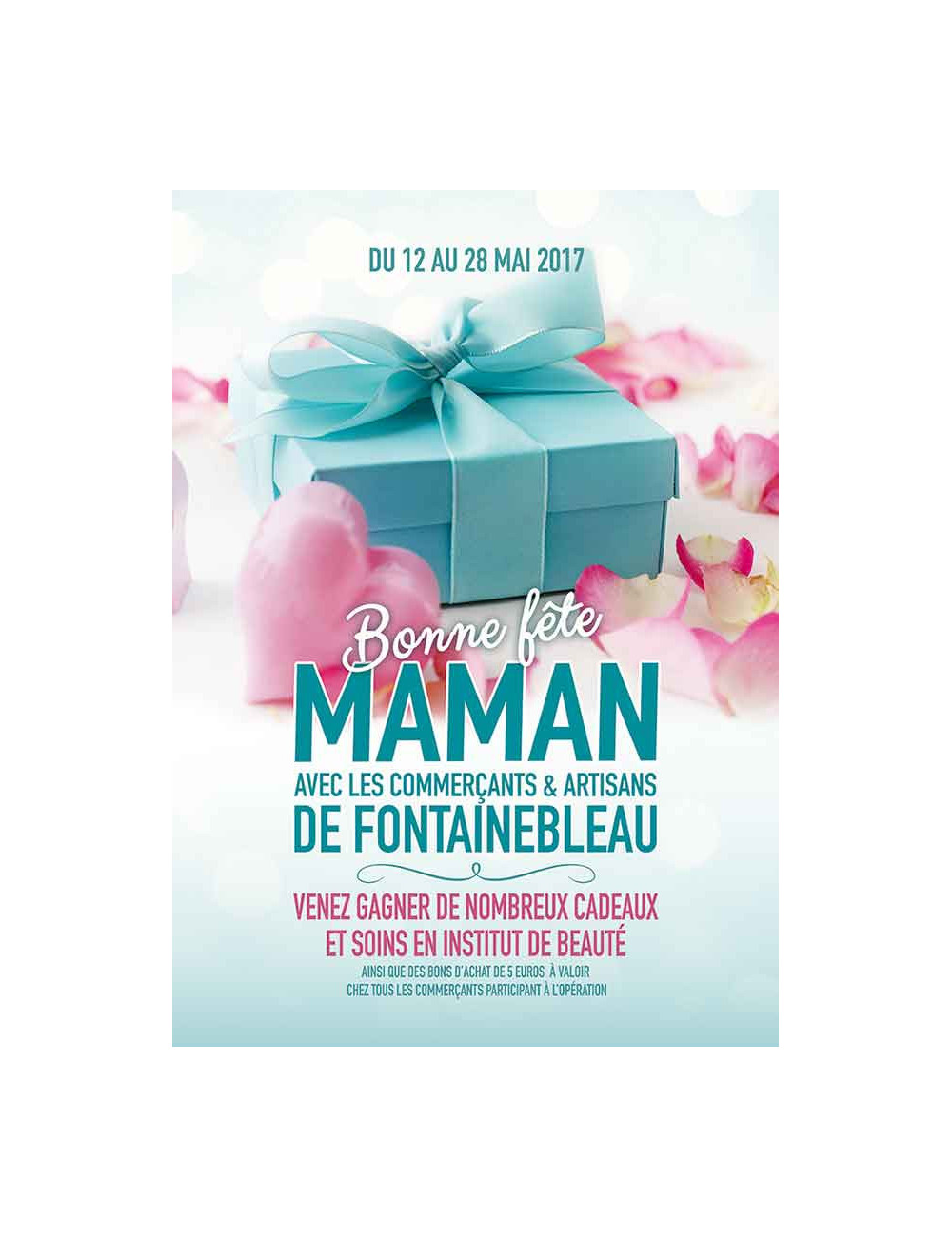 Affiches A2 (42x59,4 cm) Bonne Fête Maman Cadeau bleu