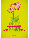 Affiches A3 (30x42 cm) Bonne Fête Maman fleur Gerbera