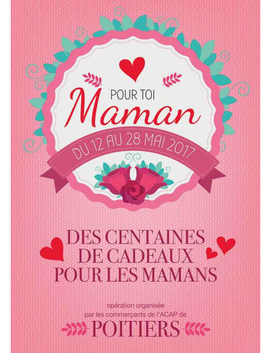 Affiches A2 (42x59,4 cm) Bonne Fête Maman couronne