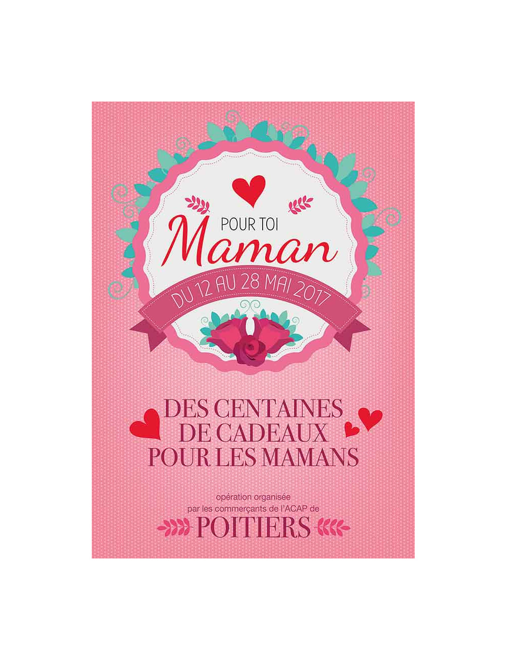 Affiches A2 (42x59,4 cm) Bonne Fête Maman couronne