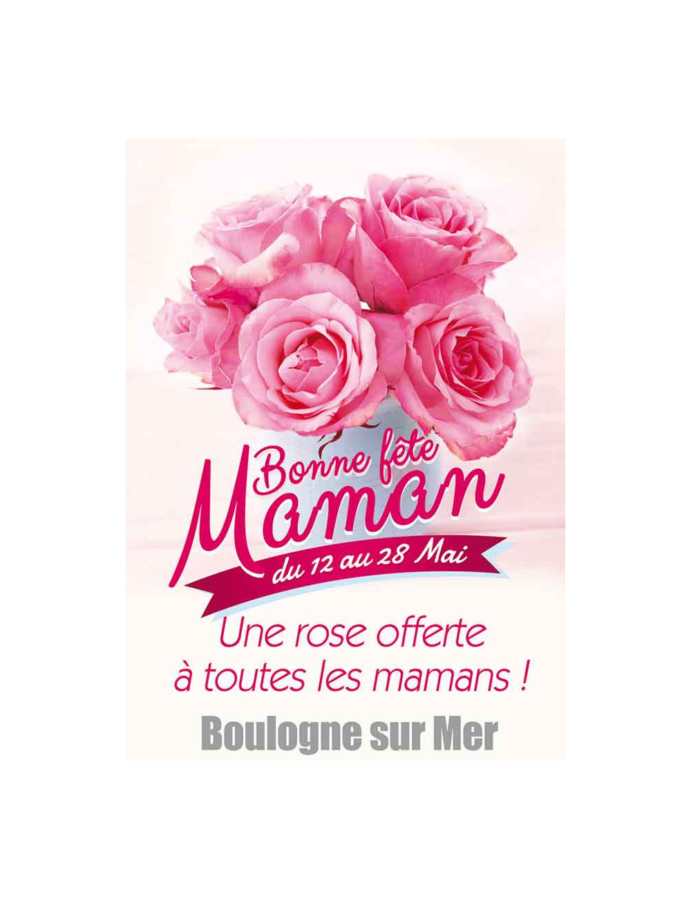 Affiches A2 (42x59,4 cm) Bonne Fête Maman Roses