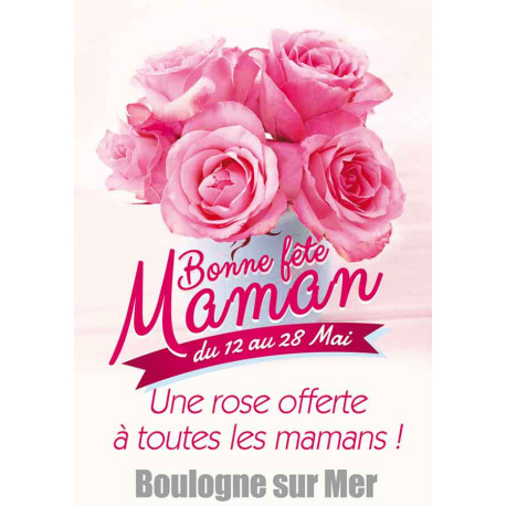 Tracts 21x29,7 Bonne Fête Maman Roses