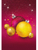 Affiches A3 (30x42 cm) Joyeuses Fêtes boules rose