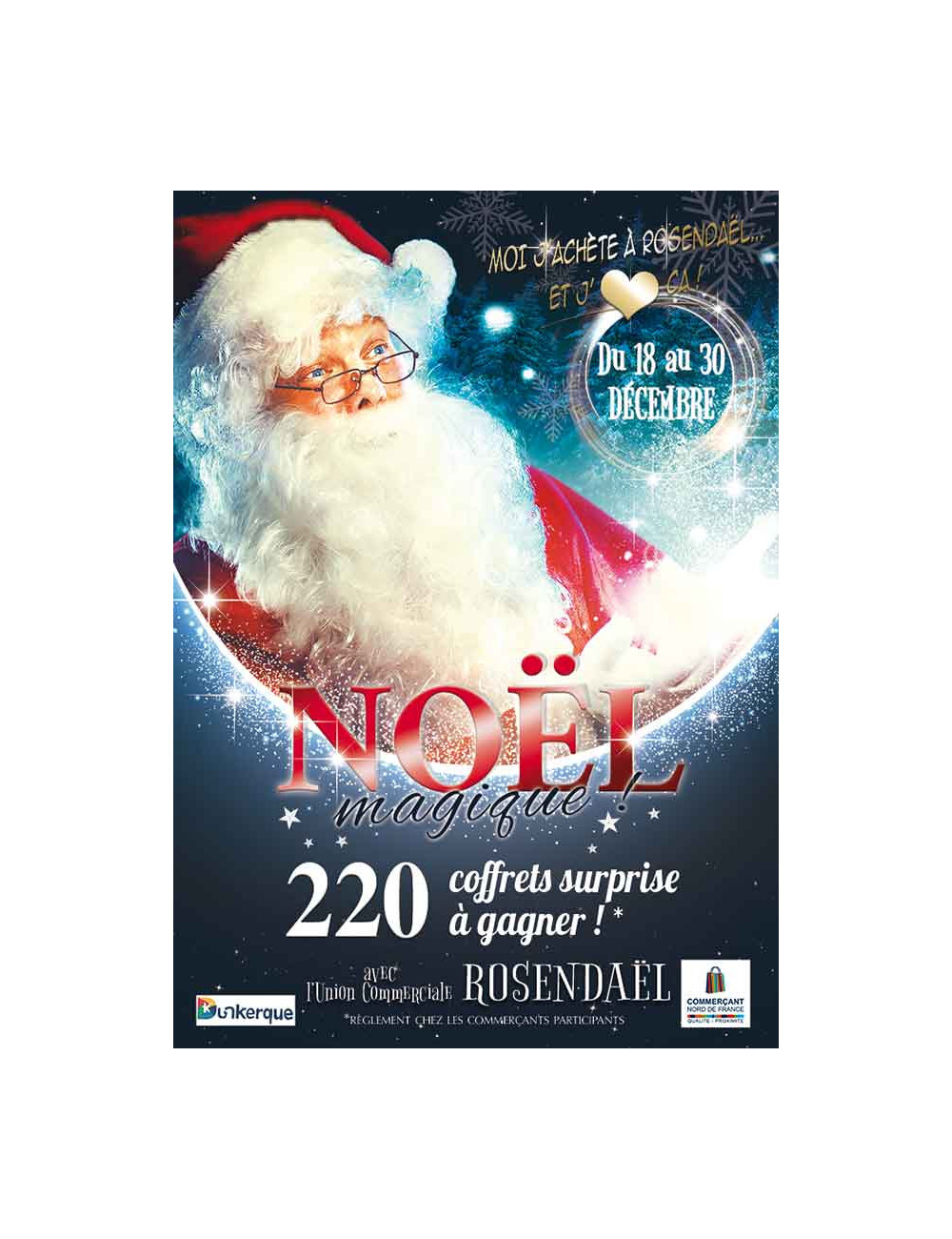 Affiches A2 (42x59,4 cm) Noël magique Père Noël