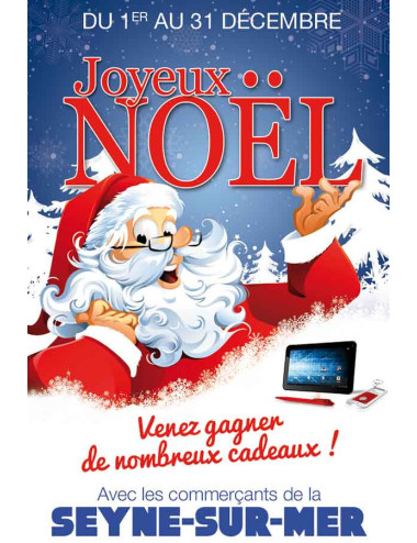 Affiches A2 (42x59,4 cm) Joyeux Noël Père Noël