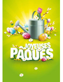 Affiches A2 (42x59,4 cm) Joyeuses Pâques arrosoir