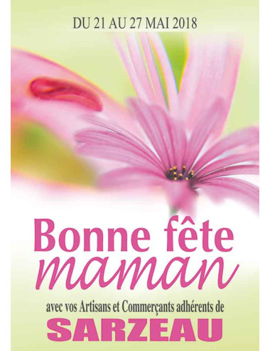 Affiches A2 (42x59,4 cm) Bonne Fête maman Gerbera