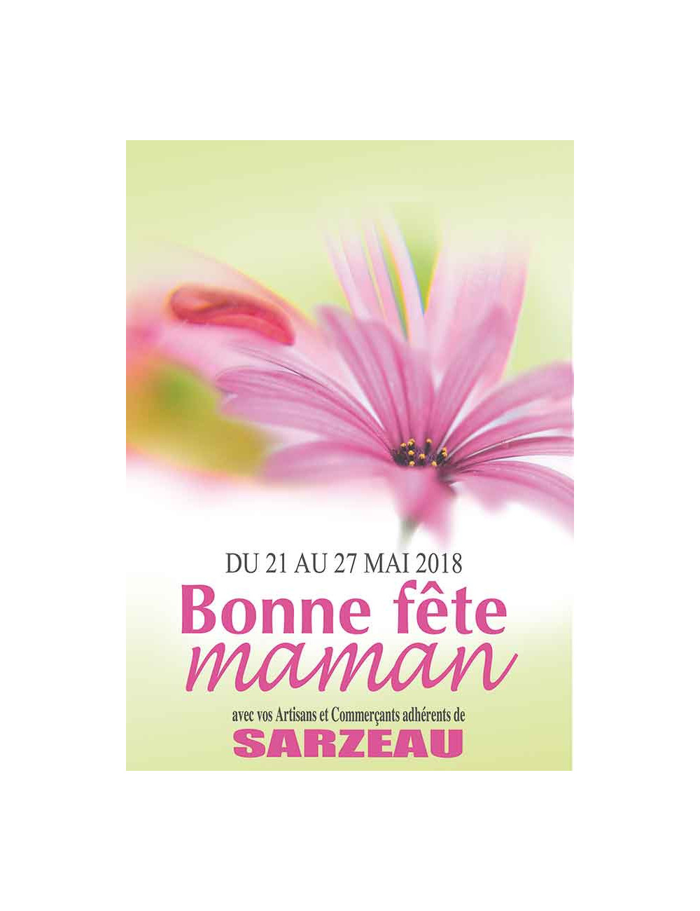 Guirlandes intérieures spécifiques Bonne Fête maman Gerbera