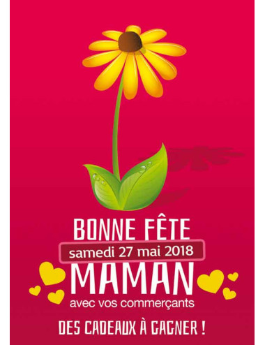 Guirlandes intérieures spécifiques Bonne Fête maman gerbera