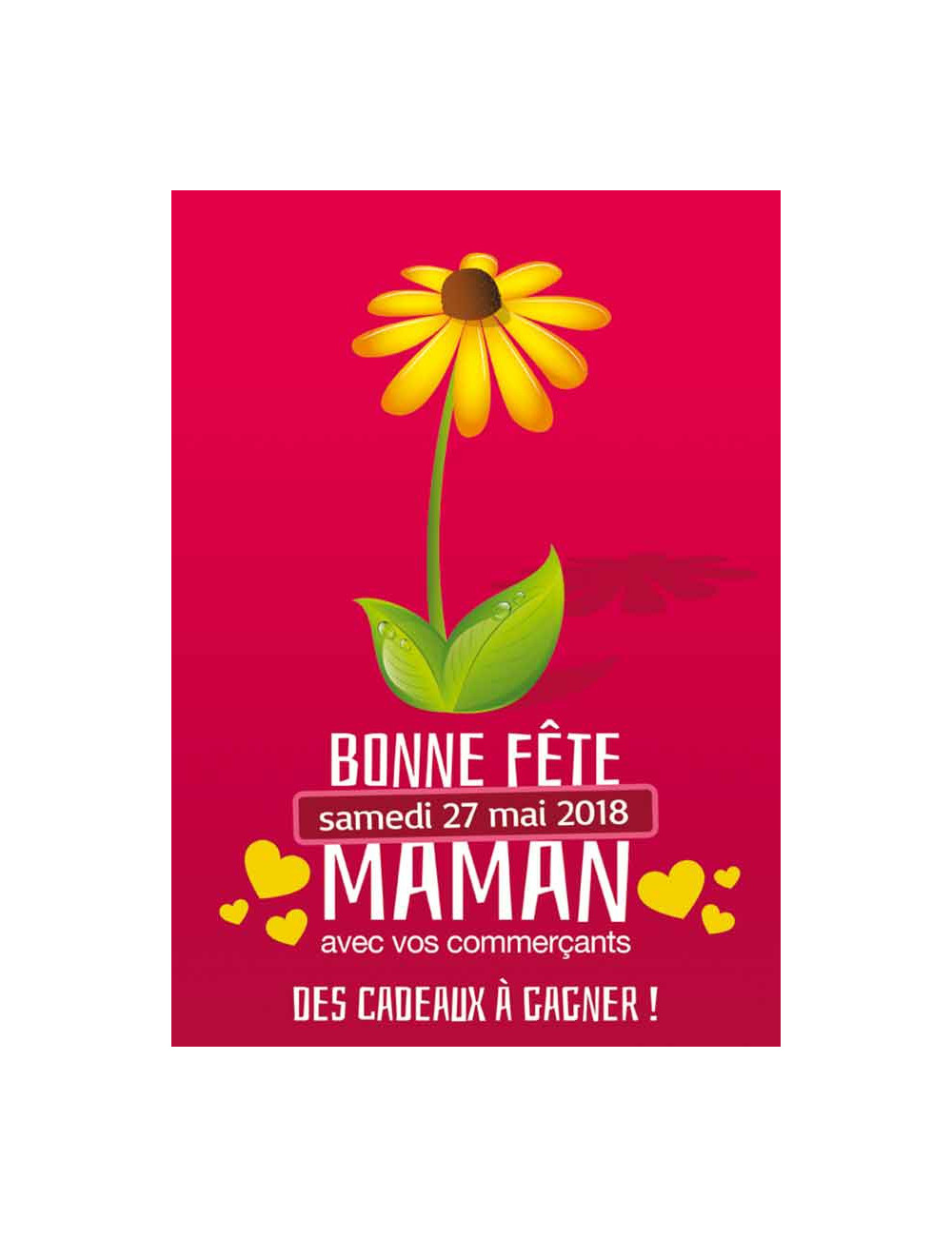 Guirlandes intérieures spécifiques Bonne Fête maman gerbera