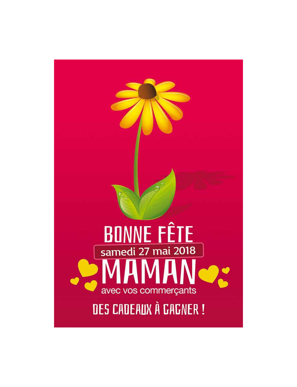 Tracts 15x21 Bonne Fête maman gerbera