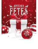 Affiches A2 (42x59,4 cm) Joyeuses Fêtes paquet cadeau