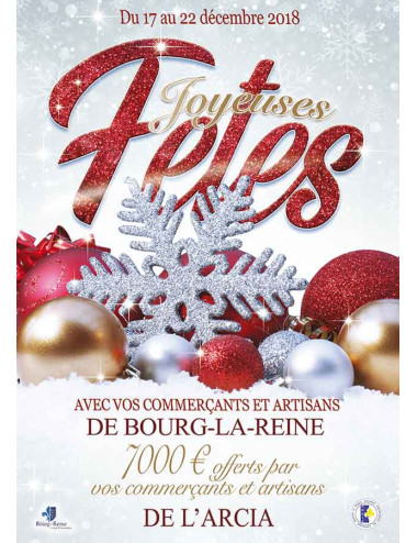 Affiches A2 (42x59,4 cm) Joyeuses Fêtes flocon