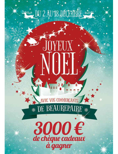 Affiches A2 (42x59,4 cm) Joyeux Noël petit village