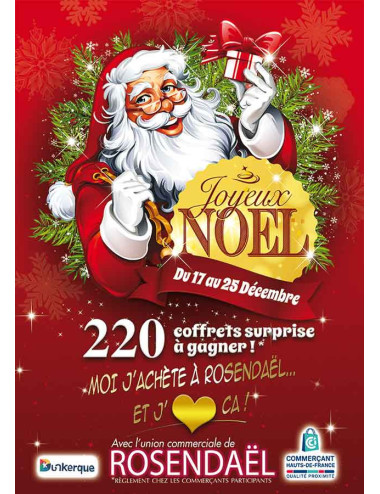 Affiches A3 (30x42 cm) Joyeuses Fêtes Père Noël