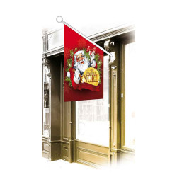 Drapeaux de façade spécifiques Joyeuses Fêtes Père Noël