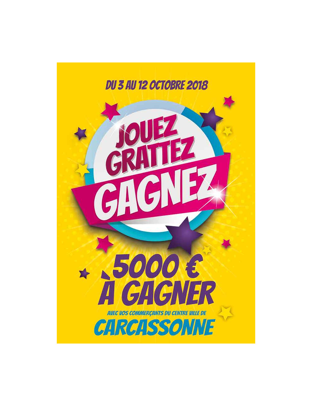 Affiches A2 (42x59,4 cm) Jouez grattez gagnez