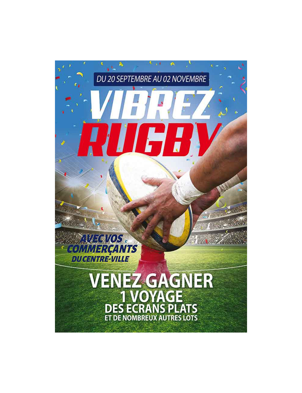 Affiches A2 (42x59,4 cm) Vibrez Rugby