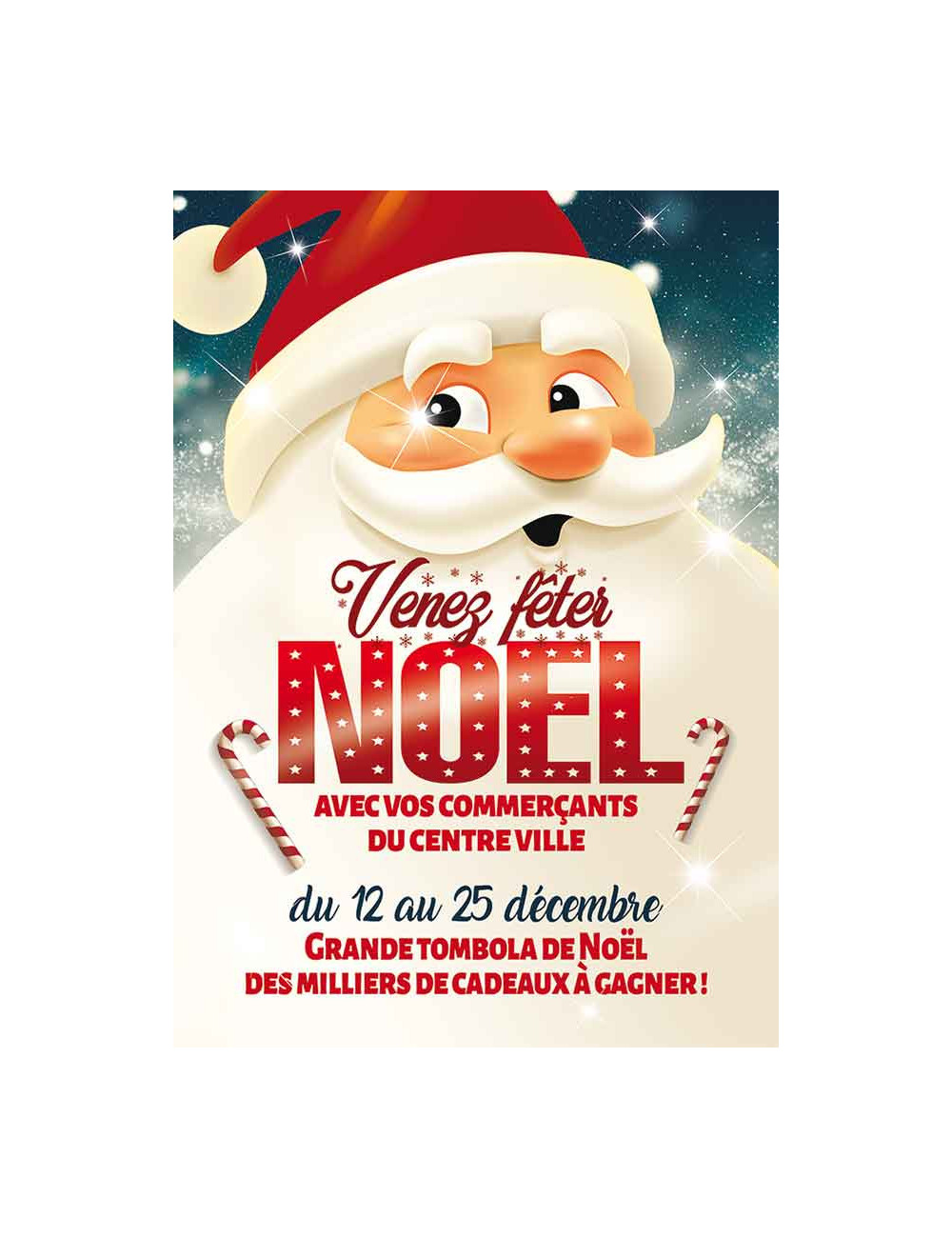 Affiches A2 (42x59,4 cm) Joyeux Noël Vegas