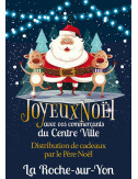 Affiches A2 (42x59,4 cm) Joyeux Noël Père Noël et rennes