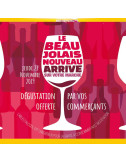 Stickers vitrine événementiel Beaujolais 2019 verre