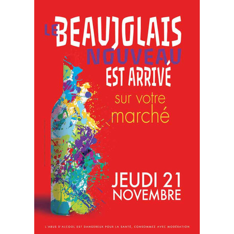 Affiches A2 (42x59,4 cm) Beaujolais 2019 art