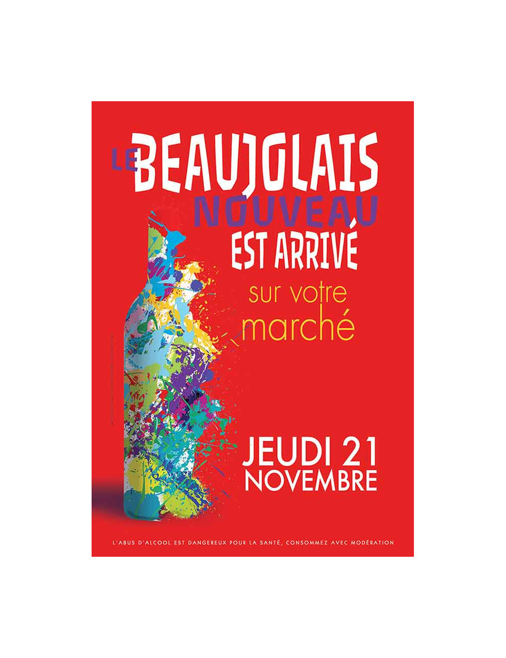 Affiches A2 (42x59,4 cm) Beaujolais 2019 art