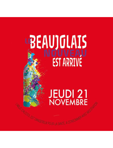 Stickers vitrine événementiel Beaujolais 2019 art