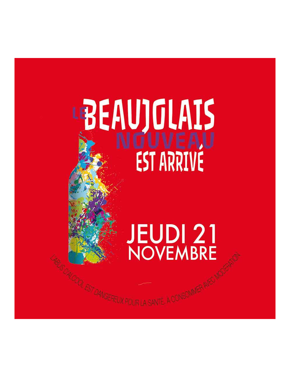 Stickers vitrine événementiel Beaujolais 2019 art