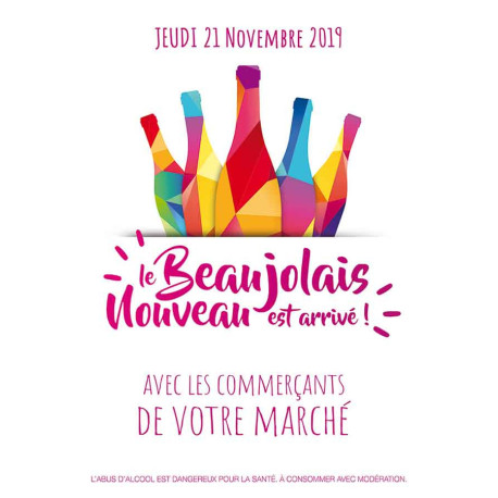 Affiches A2 (42x59,4 cm) Beaujolais 2019 pop