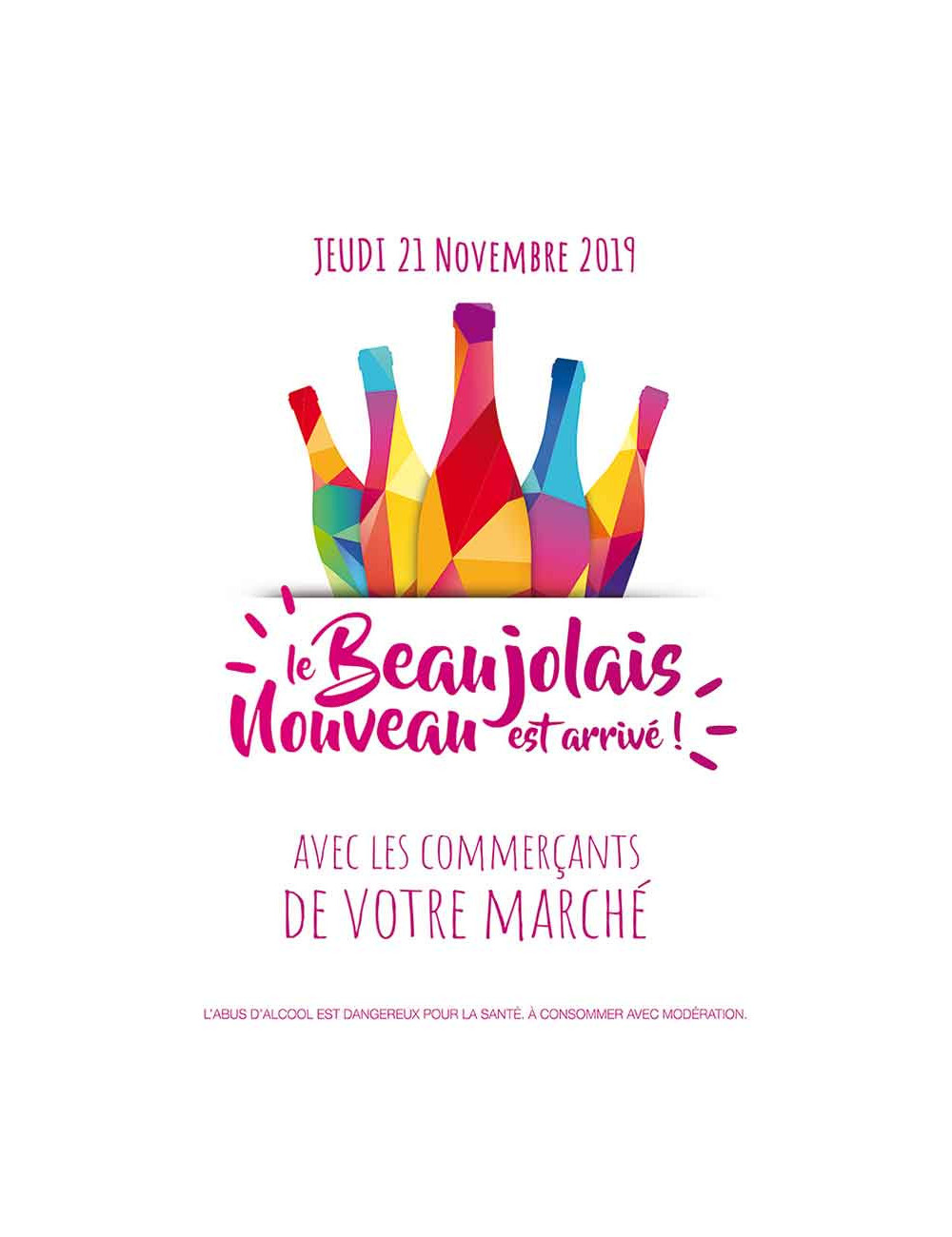 Affiches A2 (42x59,4 cm) Beaujolais 2019 pop