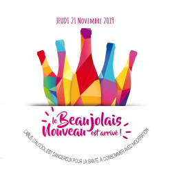 Stickers vitrine événementiel Beaujolais 2019 pop