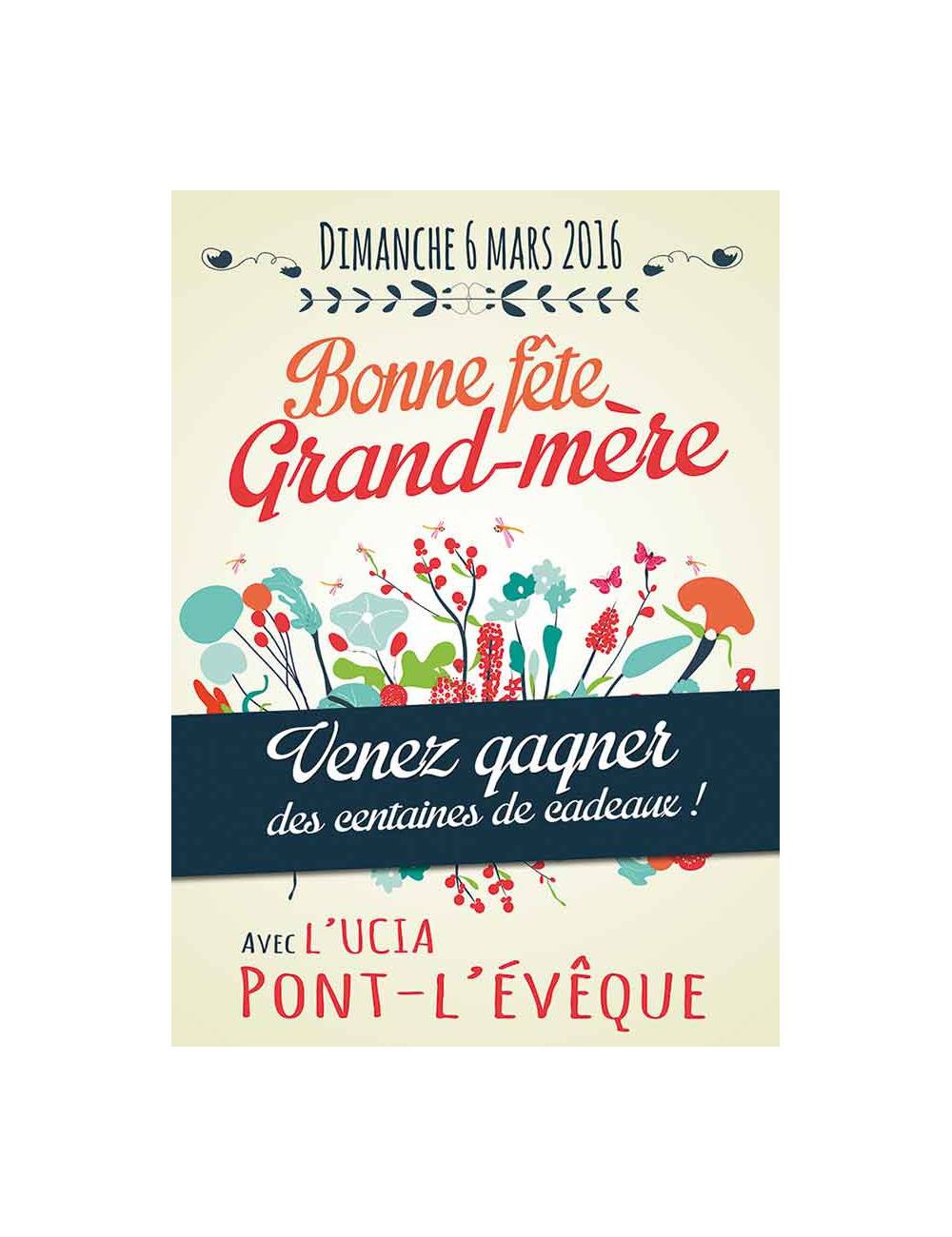 Affiches A2 (42x59,4 cm) Bonne fête grand mère