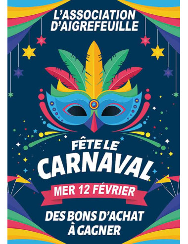 Chèques cadeaux classiques Carnaval masque