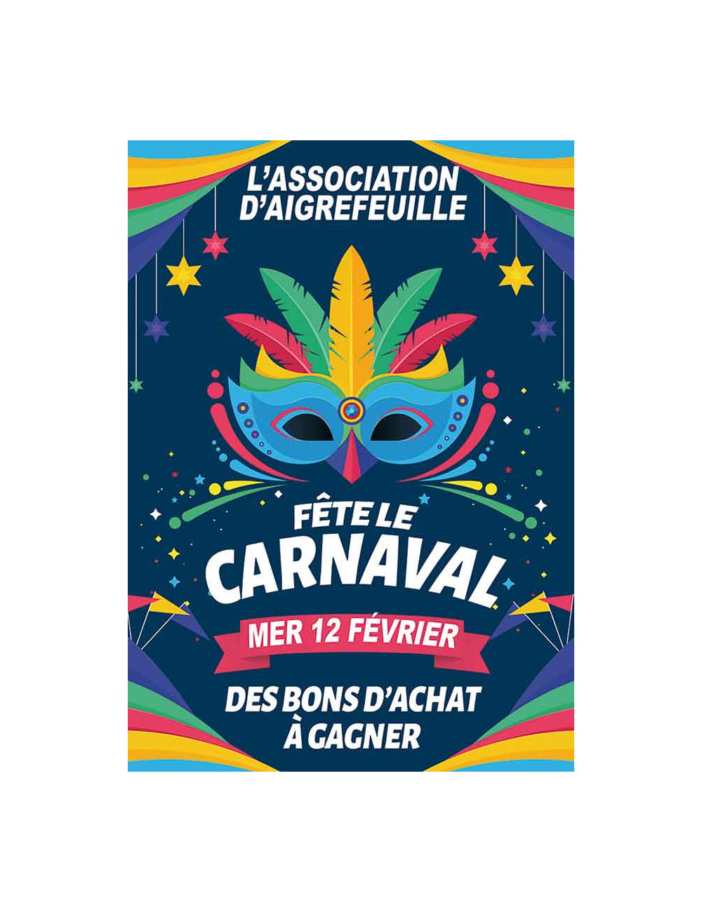 Chèques cadeaux classiques Carnaval masque