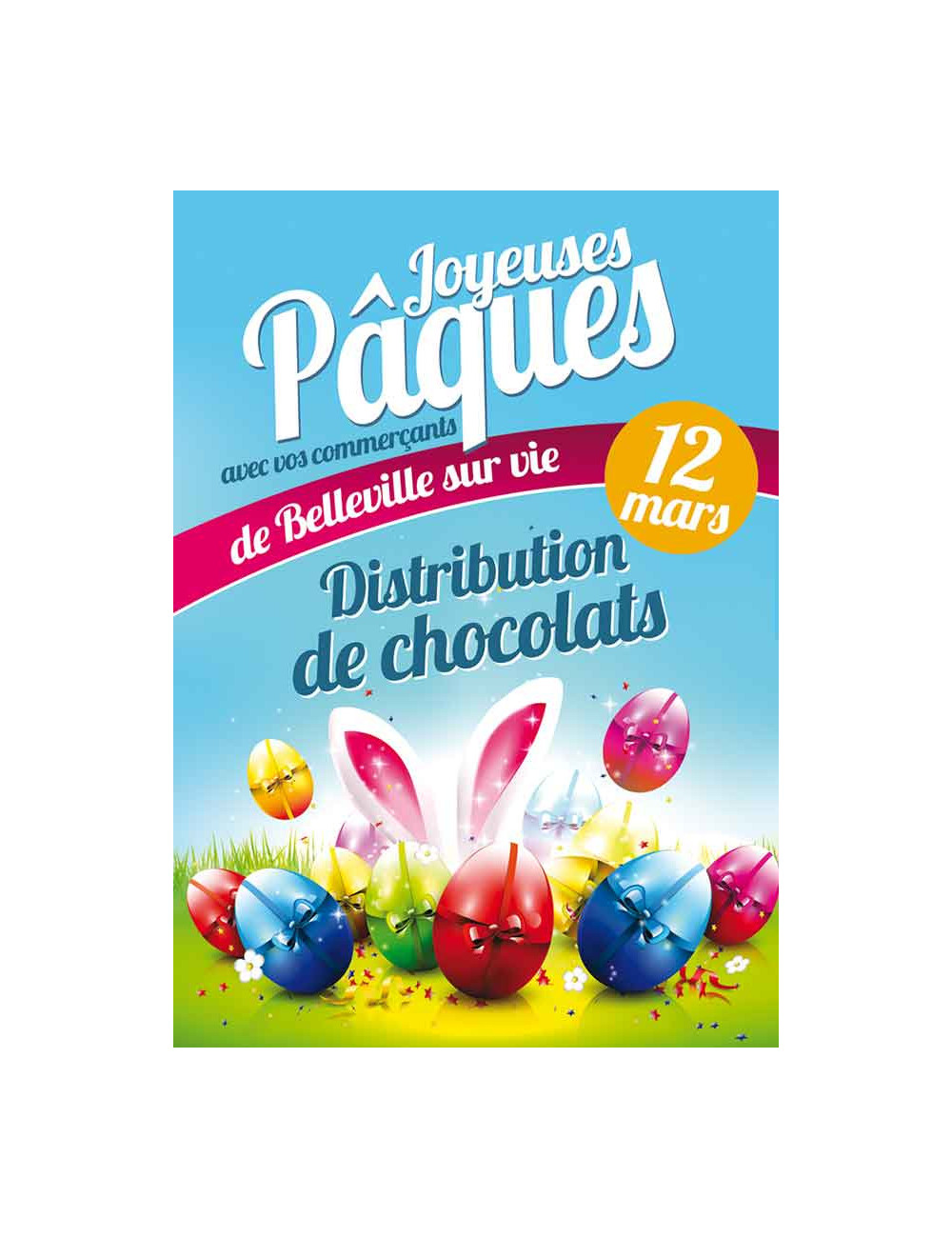 Affiches A3 (30x42 cm) Joyeuses Pâques