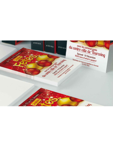 Tracts 21x29,7 Joyeuses Fêtes boules rouge et or