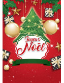 Affiches A2 (42x59,4 cm) Joyeux Noël sapins