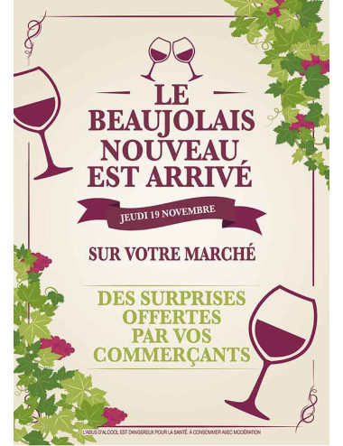 Affiches A2 (42x59,4 cm) Beaujolais 2020 Vignes