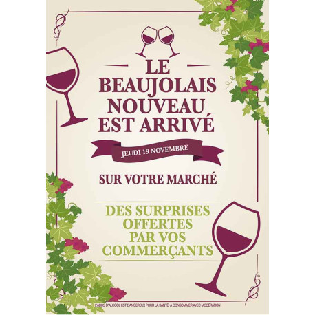 Affiches A2 (42x59,4 cm) Beaujolais 2020 Vignes