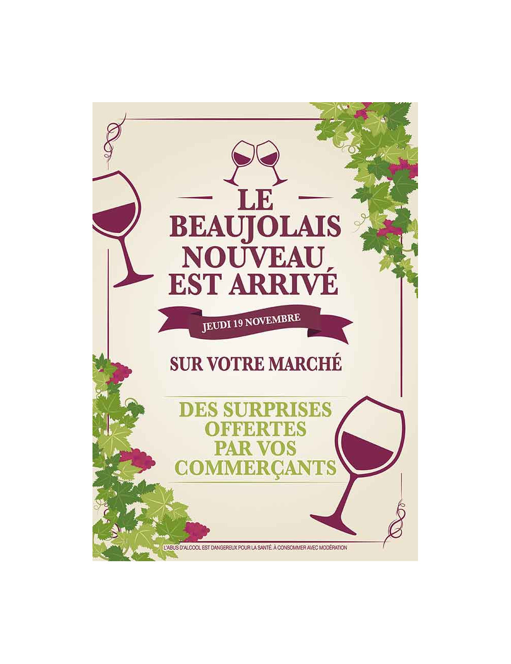 Affiches A2 (42x59,4 cm) Beaujolais 2020 Vignes