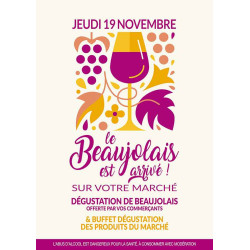 Affiches A2 (42x59,4 cm) Beaujolais 2020 Violet