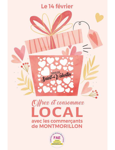 Affiches A2 (42x59,4 cm) Saint Valentin Local