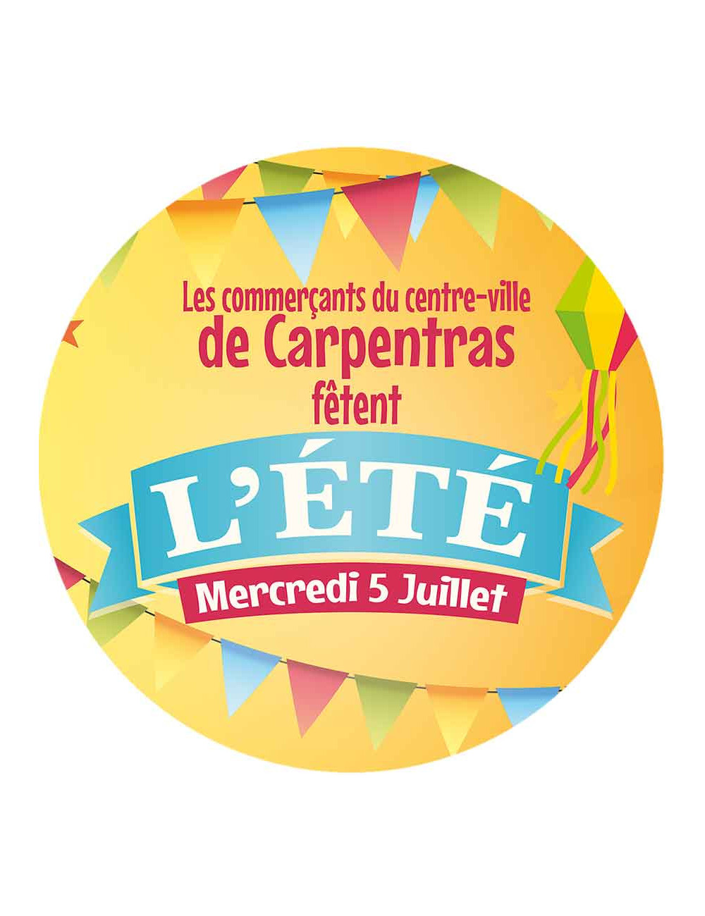 Stickers vitrine événementiel Fêtez l été 2020