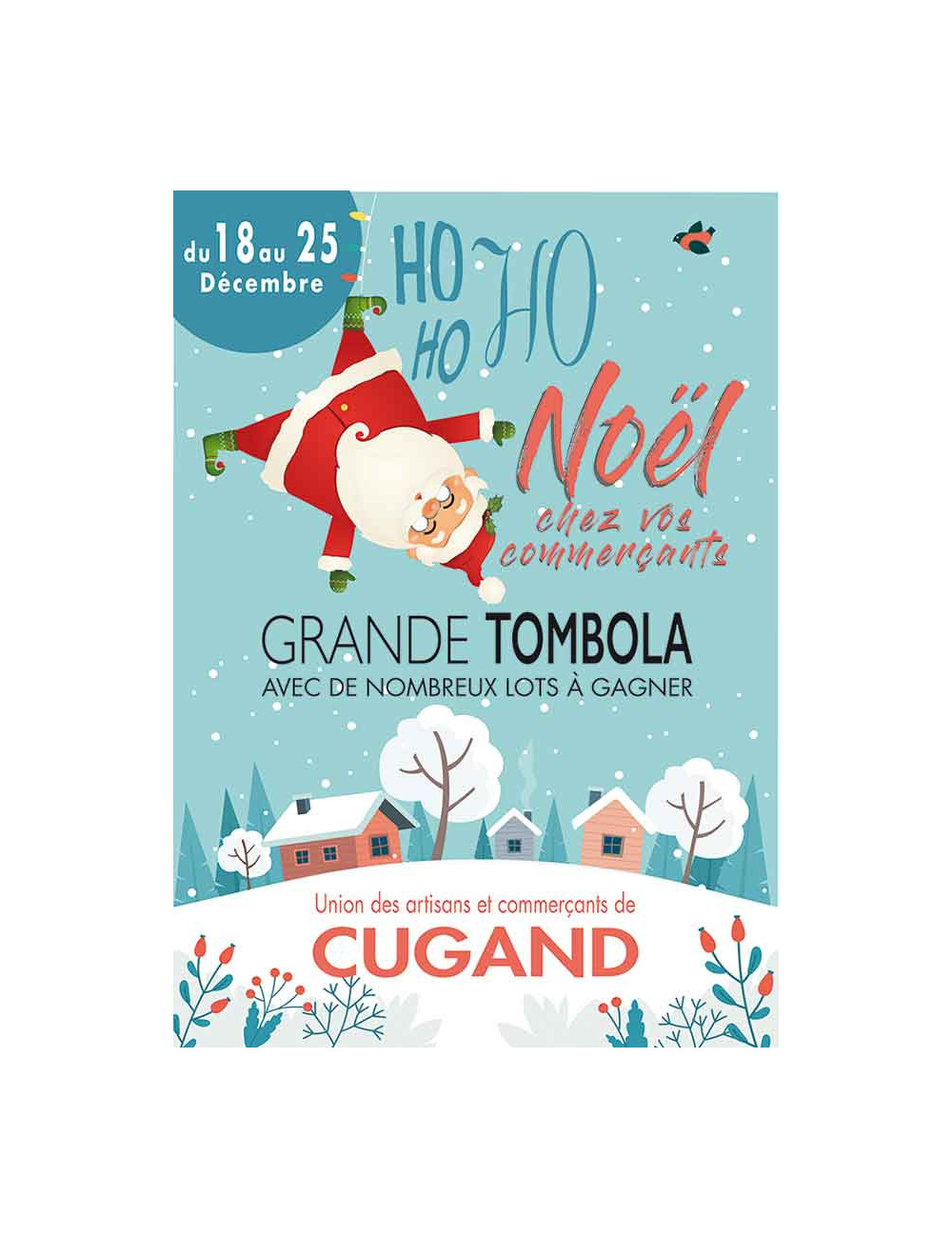 Affiches A3 (30x42 cm) Joyeux Noël ho ho ho