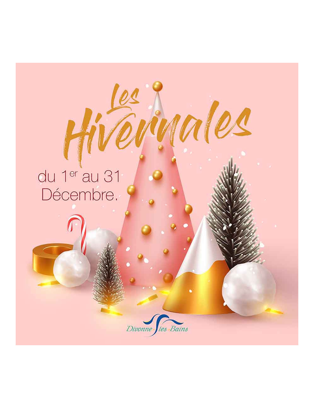 Stickers vitrine 40x40 cm Les Hivernales