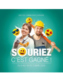 Stickers vitrine événementiel Souriez c est gagné