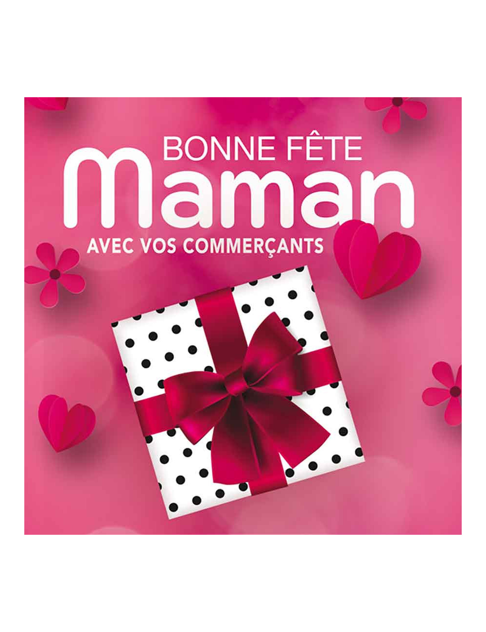 Urnes personnalisables Bonne Fête Maman rose