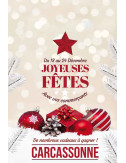 Drapeaux de façade Joyeuses Fêtes Boules et cadeaux